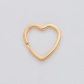 кольцо витое плоское wk9/31 g, в форме сердца (цвет: золото) купить